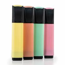 Kit Marca Texto Escolar 4 Cores Neon Pastel Premium Infantil
