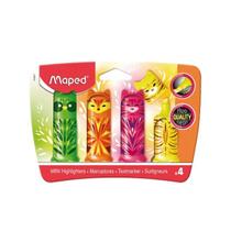Kit Marca Texto Fluo Peps Mini Cute 4 Cores - Maped Kit Marca Texto Fluo Peps Mini Cute 4 Cores - Maped