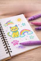 Kit Marca Texto Glitter Pastel 4 Cores First BM3118