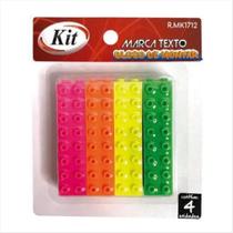 Kit marca texto Kit bloco de montar com 4 cores Kit marca texto Kit bloco de montar com 4 cores