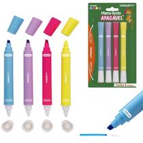 Kit Marca Texto Leo E Leo Apagável Com 4 Cores