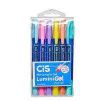 Kit Marca Texto Lumini Gel 6 Cores- Cis