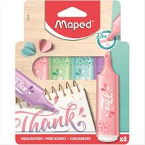 Kit marca texto Maped flex pastel com 4 cores Kit marca texto Maped flex pastel com 4 cores