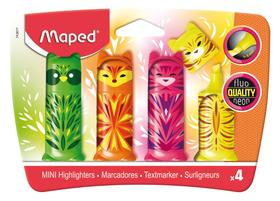 Kit marca texto Maped fluo peps mini friends 4 cores