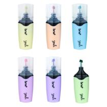 Kit Marca-texto Neon Mini Ponta Transparente BRW