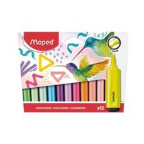 Kit Marca Texto Pastel + Neon C/ 12 Cores Maped