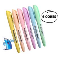 Kit marca texto tons pastel 6 cores masterprint