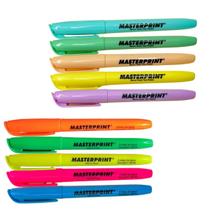 Kit Marca Texto Tons Pastel Neon 10 Unidades Coloridas Seca Rápido - Kit 10 Masterprint Neon Pastel