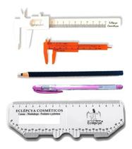 Kit marcação Sobrancelhas- paquímetro/lápis/caneta/régua .