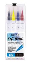 Kit Marcador Artístico Cis Graf Soft Brush 12 Cores