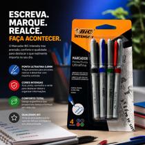 Kit Marcador Bic Intensity Ultrafino 0.6mm 4 Cores