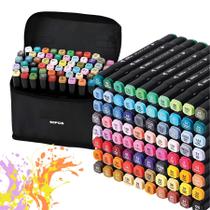 Kit Marcador Canetinhas Touch 60 Cores Para Colorir Ponta Dupla