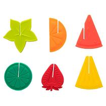 Kit Marcador de Copo em Silicone Frutas com 6pçs CK4533 - Clink Kit Marcador de Copo em Silicone Frutas com 6pçs CK4533 - Clink