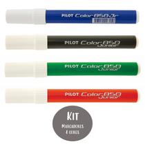 Kit Marcador Hidrográfico Color 850 4Cores Pilot para Cartaz Kit Marcador Hidrográfico Color 850 4Cores Pilot para Cartaz