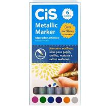 Kit Marcador Multiuso Metallic Marker 6 Cores - Cis