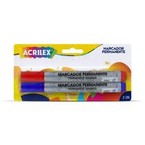 Kit Marcador Permanente Acrilex com 2 Cores - Escolha o kit Kit Marcador Permanente Acrilex com 2 Cores - Escolha o kit