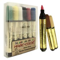 Kit Marcador Permanente Magic Color Profissional com 12 Cores 405-0