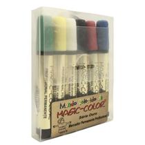 Kit Marcador Permanente Magic Color Profissional Série Ouro com 6 Cores 404-0