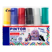 Kit Marcador Pilot Pintor Chanfrado 8.0mm Cores Clássicas