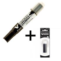 Kit Marcador Piloto Quadro Branco Pilot V Board +Refil Preto