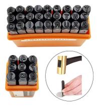 Kit Marcador Punção Alfanumérico 36 Peças 2Mm Letras/Números