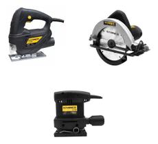 Kit Marceneiro Ferramentas Tico Tico + Lixadeira + Serra Circular