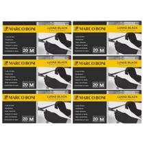 Kit marco boni 6 caixas de luva m preta com 20 unidades cada Kit marco boni 6 caixas de luva m preta com 20 unidades cada