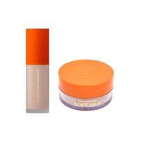 Kit Marimaria Base Matte Velvetskin Begeclaro2+Pó Delicate