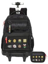 Kit Mario Bros Game Mochila Costas Rodas + Estojo Box Kit Mario Bros Game Mochila Costas Rodas + Estojo Box