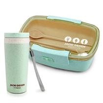 Kit Marmita 800ml E Copo De Trigo 300ml Verde Kit Marmita 800ml E Copo De Trigo 300ml Verde