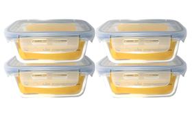Kit Marmita de Vidro Hermética Retangular com Tampa 4 Travas 1040ml Opções com 2, 4, 6, 8 ou 10 Unidades Kit Marmita de Vidro Hermética Retangular com Tampa 4 Travas 1040ml Opções com 2, 4, 6, 8 ou 10 Unidades