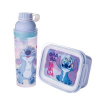 Kit marmita e garrafa infantil Lilo & Stitch lancheira escolar