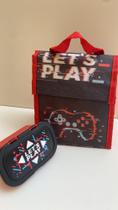 Kit Marmita e Lancheira Masculina Infantil Gamer Lets Play - avon