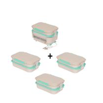 Kit Marmita Elétrica Bivolt Light/Saladeira + 3 Refil Pote