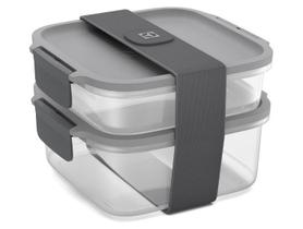 Kit Marmita Empilháveis Electrolux Lunch Box Cinza