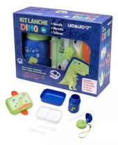 Kit Marmita Garrafinha Infantil Porta Lanche Dino Dinossauro