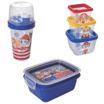 Kit Marmita Infantil Shakeira E Pote Connect Patrulha Canina