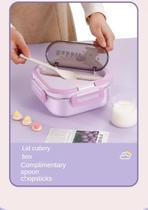 Kit Marmita Lancheira Infantil de Aço Inoxidável com Talheres Portáteis Resistentes a Vazamentos Kit Marmita Lancheira Infantil de Aço Inoxidável com Talheres Portáteis Resistentes a Vazamentos