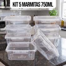 Kit Marmitas Potes Travas Laterais hermeticas Livres de BPA Alimentos organiza congelador KAZIVA Kit Marmitas Potes Travas Laterais hermeticas Livres de BPA Alimentos organiza congelador KAZIVA