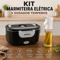 Kit Marmiteira Elétrica Bivolt 1,5L Marmita Aquecedora Comida Alimentos Com Dosador Spray para Azeite Oléo Vinagre Kit Marmiteira Elétrica Bivolt 1,5L Marmita Aquecedora Comida Alimentos Com Dosador Spray para Azeite Oléo Vinagre