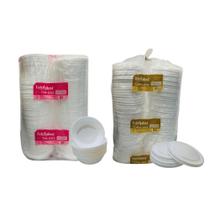 Kit Marmitex Isopor 750ml Total Plast c/ Tampa Com 50 Unidades Cada