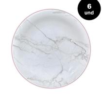 KIT Mármore Gray - 06und Pratos de Sobremesa