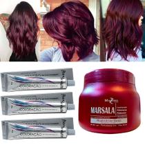 Kit Marsala 03 coloração Nº 66.26 e 01 Mascara 250g Mairibel Kit Marsala 03 coloração Nº 66.26 e 01 Mascara 250g Mairibel