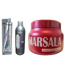 Kit Marsala 1 N 66.26, 01 Matizador 250g e 1 OX 20 Mairibel