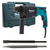 Kit Martelete perfurador e rompedor 800 watts 2,3 joules M8701B + ponteiro e talhadeira - Makita