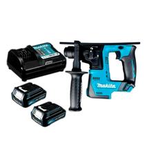 Kit Martelete Rotativo HR140DZ Com Bateria 12V BL1016 E Carregador DC10WD Makita Até 4900IPM 850 RPM 1.0J C/Limitador de profundidade Profissional