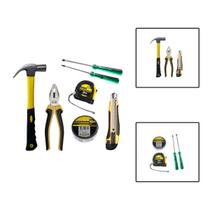 Kit Martelo Alicate Trena Fita Estilete Chave Fenda Philips Kit Martelo Alicate Trena Fita Estilete Chave Fenda Philips