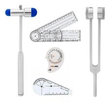 Kit Martelo Buck + Diapasão 256hz + Trena Corporal + Goniometro Pequeno E Grande