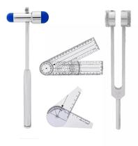 Kit Martelo Buck+ Goniometro Grande + Goniometro Dedo + Diapasão Kit Martelo Buck+ Goniometro Grande + Goniometro Dedo + Diapasão