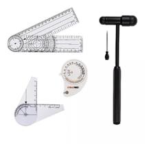 Kit Martelo Buck Neuro Com Goniometro Pequeno, Grande e Trena PAMED Kit Martelo Buck Neuro Com Goniometro Pequeno, Grande e Trena PAMED
